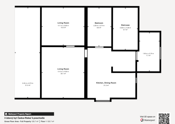 Na predaj, 3 izbový byt s terasou a výhľadom, Čadca – Rieka
