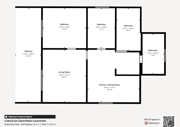 Na predaj, 3-izbový byt s terasou a výhľadom, Čadca – Rieka