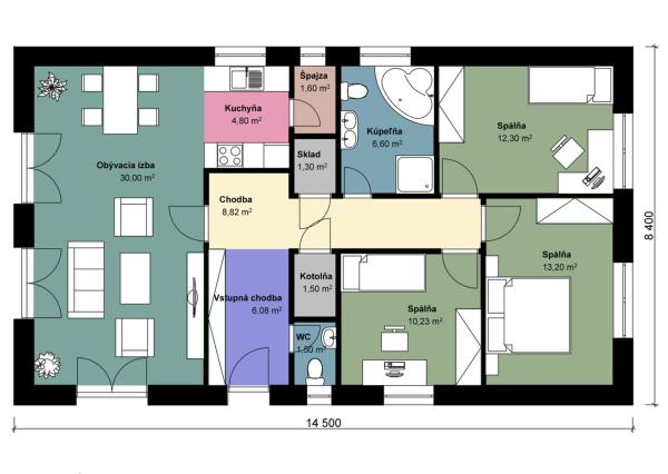 Na predaj, Bungalov 4KK, 1100m2, RES GROUP